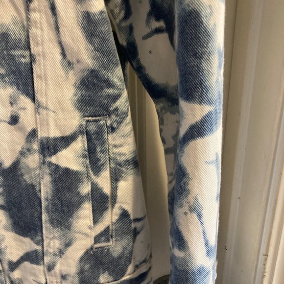 Bleach Tie-Dye Jean Trucker Jacket LG - Picture 6 of 8